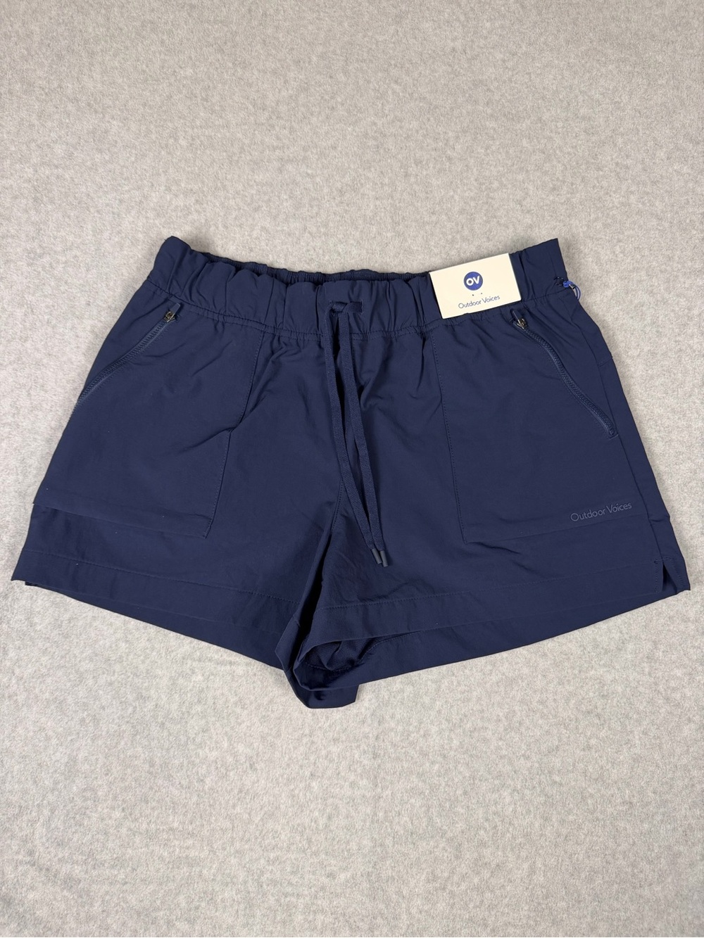 Outdoor Voices Size XL Navy Elastic Drawstring Athletic Shorts